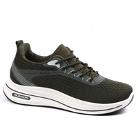 Chaussures de sport décontractées pour hommes, confortables, respirantes, en maille tricotée, avec lacets, semelle intermédiaire en PVC EVA, pour le printemps, l'automne et l'été