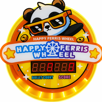 Máquina de juego de tiro arcade operada con monedas Happy Ferris Wheel, máquina de juego de carnaval con pistola láser de soplado automático de bolas y globos
