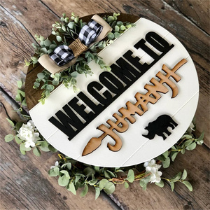 Mới Và Thú Vị Hàng Xóm Nhà Số Ngoài Trời Sân Bằng Gỗ Dấu Hiệu Tag Trang Trí Mặt Dây Chuyền - Product Image 5