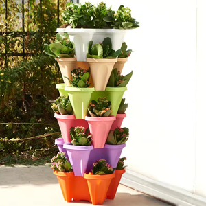 Stackable Strawberry Herb Flower Vegetable Planter Balcony Kitchen <b>Succulent</b> <b>Pots</b> Home Garden Decoration - Product Image 1