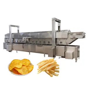 Ticari samosa yerfıstığı patates kızartma makinesi patates kızartması sürekli fritöz