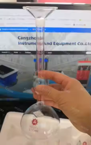 Hot Sale Glass Volumetric Flask Le Chatelier Specific Gravity Bottle <strong>Pycnometer</strong> <strong>Testing</strong> Apparatus - Product Image 6