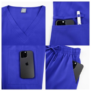 Women's Scrub Set Moisture Wicking Knitted Split Uniforms For Hospital And Spa Use Size S XXL - Product Image 2