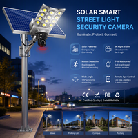 Lampu Tenaga Surya All in One dengan Kamera, Kartu SIM 4G, WiFi, IP65, Lampu Jalan CCTV Keamanan DC untuk Taman Luar Ruangan dan Rumah