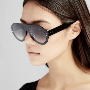 Lunettes de soleil Lmamba 366 rétro classiques surdimensionnées 2024 pour hommes et femmes, logo personnalisé, grandes lunettes de soleil à rivets - Product Image 6