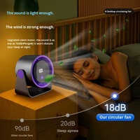 Ventilateur portable USB silencieux à pince, 100 vitesses réglables, rechargeable, petit ventilateur de bureau avec écran LED pour la maison, le bureau et les poussettes
