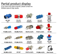 SC/FC/ST/LC/MPO Fiber Optique Accessoires Adaptateur Connecteur SM/MM UPC/APC Coupleur Simplex/Duplex/Quad Bride PVC Métal