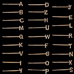 Yiwu gran oferta personalizada OEM 26 A a <span class=keywords><strong>Z</strong></span> DIY pasadores horquilla accesorios para el cabello horquillas alfabeto sola letra pinza para el cabello con palabras - Product Image 1