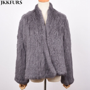 Cappotto in Vera Pelliccia di Coniglio di Alta Qualità per Donna, Giacca Invernale Calda e alla Moda - Product Image 2