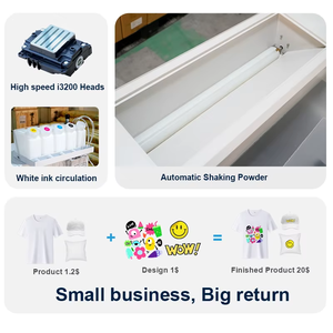 Enormous Class Excellent Quality Hoodie Hat Bags I3200 Printheads 730mm White Ink Circulation Textile Garment <b>A3</b> DTF <b>Printer</b> - Product Image 2
