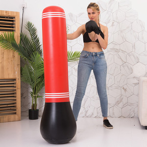 Saco de boxeo de PVC, saco de arena inflable independiente para aliviar el estrés, entrenamiento físico, uso para adultos y niños - Product Image 2
