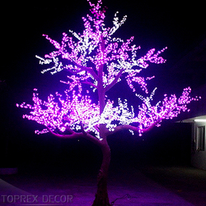 TOPREX DECOR <span class=keywords><strong>Arbre</strong></span> à fleurs artificiel LED coloré et changeant de couleur, <span class=keywords><strong>2m</strong></span>, 3m, 4m, 5m, pour l'extérieur, idéal pour les fêtes et les festivals - Product Image 3