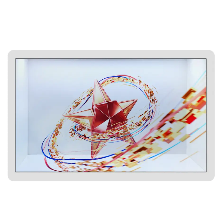 Casing Tampilan Layar Sentuh LCD Transparan 3D 43/49/55 Inci Kotak Perhiasan Pameran Iklan Layar Sentuh Interaktif 2K