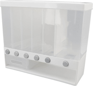 <b>Kitchen</b> <b>Storage</b> Organizer Cereal Dry Food Container Wall Mounted PP Plastic Rectangle Grain <b>Storage</b> <b>Box</b> Rice Detachable - Product Image 6