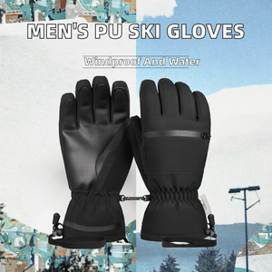 Guantes de Esquí Personalizados para Hombre, con Dedos Separados, de PU, Impermeables, Resistentes al Viento, con Pantalla Táctil, Térmicos, para Deportes de Nieve, Protección para las Manos - Product Image 2
