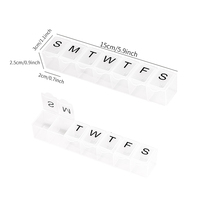 Boîte à pilules personnalisée en plastique 7 jours Boîte de voyage pour tablette Boîte à pilules avec impression en braille Organisateur de pilules hebdomadaire de médecine portable