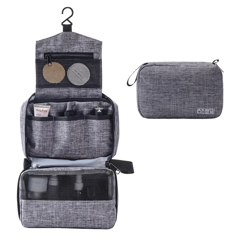 Cationic Men Women Portable 360 Degree Rotatable Makeup Travel Wash Storage Kit Bag Waterproof Cosmetic Bag Hanging Toiletry Bag