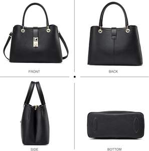 Sac fourre-tout tendance en similicuir de haute qualité pour femme avec fermeture éclair, deux anses, imperméable et écologique – Vente en gros - Product Image 4