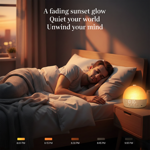 Réveil lumineux avec simulateur d'aube et machine à bruit blanc, veilleuse de chevet OEM - Product Image 5