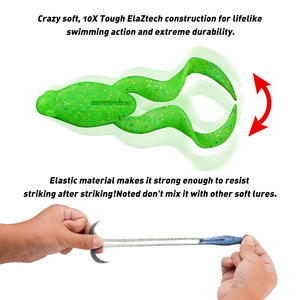 เหยื่อตกปลาแบบลอยน้ำ TPR Luya Frog Bait ทำจาก PVC แข็ง สำหรับตกปลาในทะเลสาบ ลำธาร น้ำเค็ม และแม่น้ำ - Product Image 2