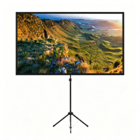 Écran de projection portable pour home cinéma, cadre extérieur blanc mat, 4K 3D Full HD, trépied