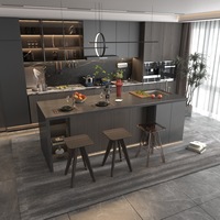 Meuble buffet moderne personnalisable KOWOD avec éclairage LED et multiprise |   Matériaux écologiques, design pliable, cuisine/salle à manger
