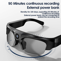 Lunettes de soleil intelligentes avec caméra HD, lunettes à conduction osseuse, lunettes audio, lunettes de soleil avec caméra vidéo