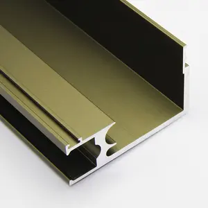 Perfil de marco de aluminio anodizado para ventanas corredizas y puertas de vidrio templado