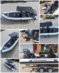 Bote de Pesca con Motor Fuera de Borda de Control Remoto, Hecho a Mano, de 7.<span class=keywords><strong>6</strong></span> m, con Tubo de Aluminio y PVC, Impulsado por Gasolina, para Turismo y Entretenimiento - Product Image 6