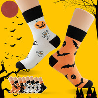 Vente en gros de chaussettes fantaisie d'Halloween en coton et élasthanne respirant, confortable et doux, différents styles, logo personnalisé