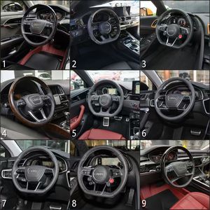 Volant en cuir et fibre de carbone personnalisé en usine pour <span class=keywords><strong>Audi</strong></span> R8 TT A4 A5 B8 B9 <span class=keywords><strong>S4</strong></span> RS6 A6 C7RS Q5 Q6 A3 C7 C6 C8 B7 B6 B8.5 <span class=keywords><strong>B5</strong></span> - Product Image 6