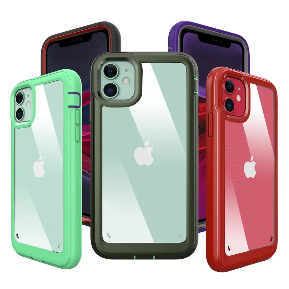 Funda protectora a prueba de golpes para teléfono móvil, accesorios para iPhone 14 13 Pro Max, 3 en 1