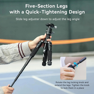 Mini Trípode de Aluminio <span class=keywords><strong>SmallRig</strong></span> VT-20 con Placa de Liberación Rápida, Carga de 6 kg, Altura Máxima de 52 cm para Cámaras DSLR y sin Espejo 4289 - Product Image 4