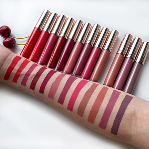 Personalizzato crea il tuo Logo <span class=keywords><strong>rossetto</strong></span> opaco personalizzato <span class=keywords><strong>rossetto</strong></span> <span class=keywords><strong>rosso</strong></span> scuro Private Label - Product Image 1