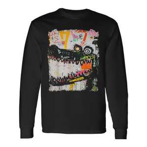 Camiseta de Manga Larga con Estampado de Reptiles para Hombre, Diseño Artístico, Estilo Casual - Product Image 1