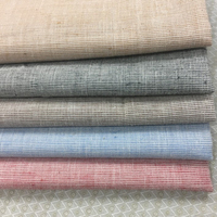 Tissu en coton et lin teint uni 100 g/m², 6 couleurs, pour vêtements