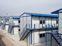 Maison préfabriquée de type K, bâtiment modulaire de chantier, maison de chantier temporaire, sur mesure OEM/ODM, dortoir portable à panneaux sandwich