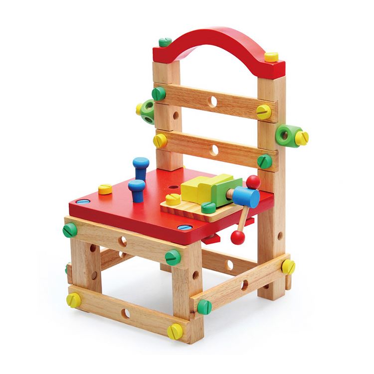 2020 Trending Hot Selling Kids Educational Multi Function Assembly Wooden Chair Tools Toy