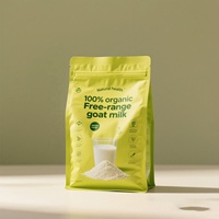 Pochette refermable en plastique de qualité alimentaire imprimée sur mesure à fond plat avec fermeture éclair pour l'emballage de café, lait en poudre, thé sac zip-lock