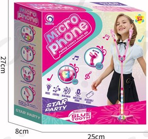ของเล่นคาราโอเกะสำหรับเด็ก เครื่องดนตรีของเล่น ใช้แบตเตอรี่ กีตาร์ของเล่นพร้อมไมโครโฟนสำหรับร้องเพลง - Product Image 4