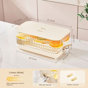 Carafe à eau froide de qualité alimentaire avec robinet, distributeur d'eau froide pour réfrigérateur, récipient pour jus infusé à froid d'été, seau à eau froide - Product Image 6