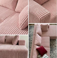 Canapé d'angle moderne en tissu compressé pour salon, canapé-lit modulaire avec mousse à mémoire de forme