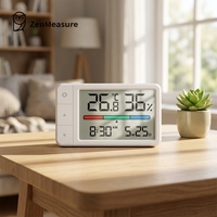 Termómetro Higrómetro Inteligente ZenMeasure con Detección del Clima en Tiempo Real y Pantalla LCD