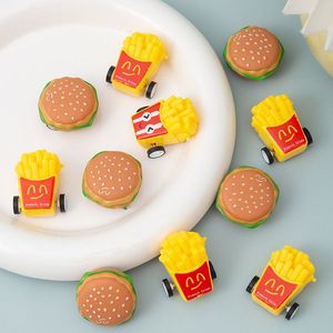 Coche de juguete de plástico con diseño de patatas fritas de dibujos animados, vehículo de juguete de hamburguesa, juguete para niños de 4 a 6 años, premio para guardería, juguete cápsula - Product Image 3