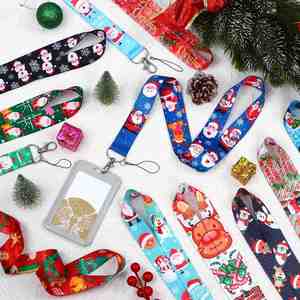 Custom Christmas <b>Lanyard</b> with Detachable Clip Durable <b>Polyester</b> Neck Strap for Keys ID Cards and Phone Accessories Perfect - Product Image 2