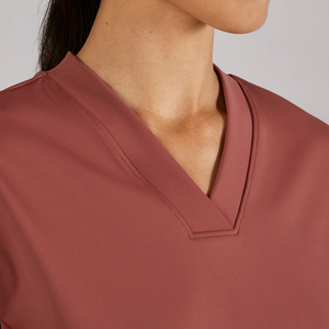 Bestex Custom V-Neck Scrubs Uniforms Sets Self Sleeve Band <strong>Medical</strong> Clothing Ribbed <strong>Hem</strong> and Back Neckband Nurse Scrub for Women - Product Image 2