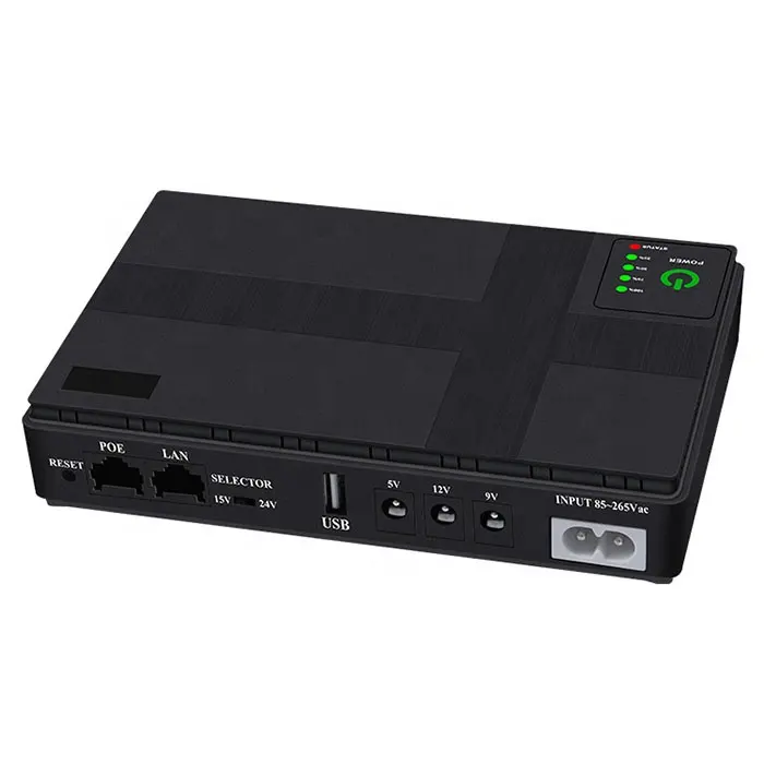 Mini-UPS-Stromversorgung 18 W Mini-UPS 18 W 12 V Dc1018P-10400Mah Typ C 24 V 3 A Usb-Ausgang