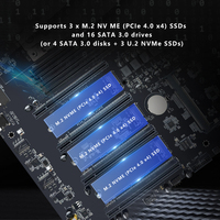 Carte mère de serveur AMD EPYC 7002 7003 Series, format E-ATX, DDR4 64 cœurs, DDR4-3200, 3*LAN, PCIe 4.0 X16, extension 3 M.2 SATA