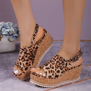 <span class=keywords><strong>Sandales</strong></span> compensées confortables pour femmes et dames, collection été 2025 – Chaussures décontractées de plage à plateforme - Product Image 5