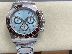 Montre mécanique de plongée de luxe de qualité supérieure, étanche, 40 mm, UFO Factory, acier 904L, mouvement 4131, 126506 Chrono Ice Blue Watch - Product Image 2